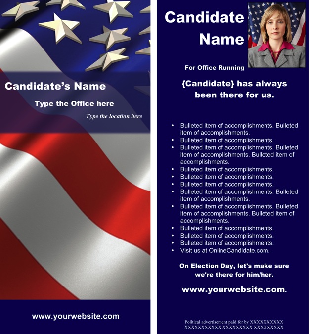 campaign literature templates political print templates red white and blue theme word campaign literature templates political print templates red white and blue theme word