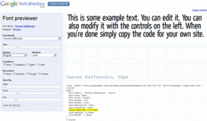 Google Font Previewer