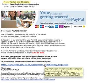 PayPal Scam Email