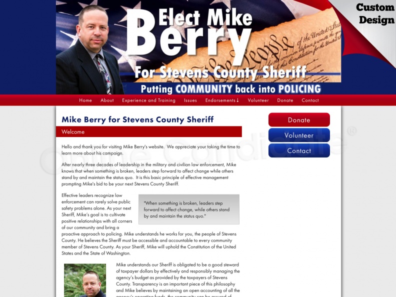 Mike Berry for Stevens County Sheriff