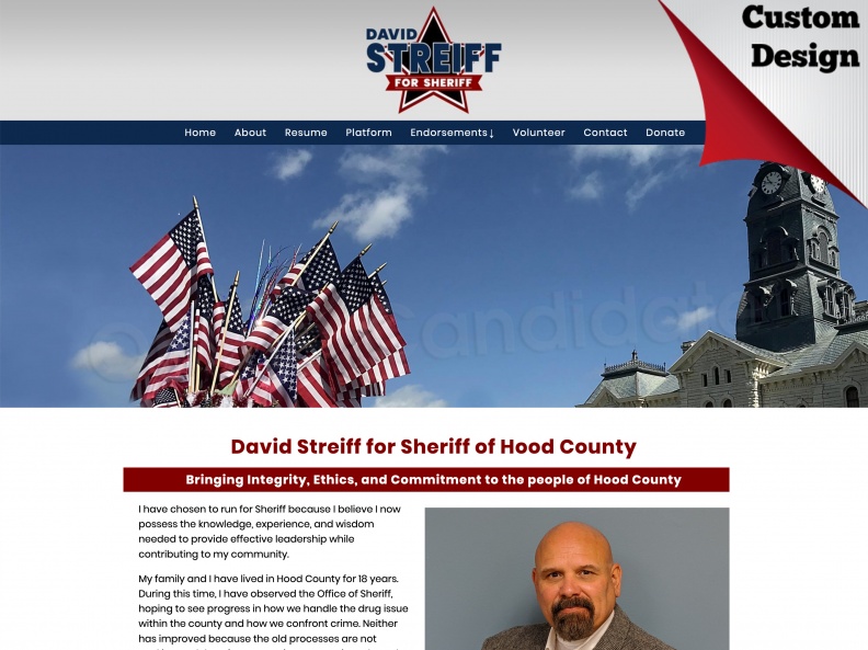 David Streiff for Sheriff of Hood County