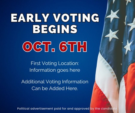 Early Voting Begins Graphic Template Example