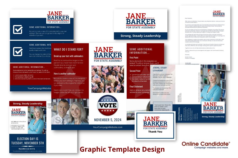 Political brochure template designs
