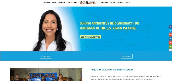 WordPress Political Web Design for Governor Candidate