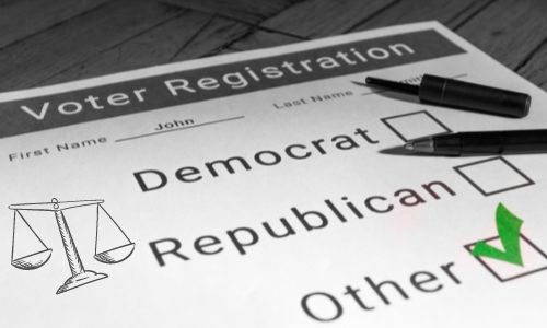 voter registration for democrat, republican or other