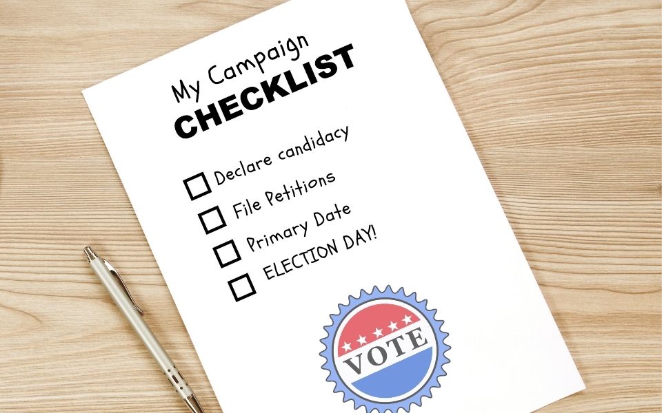 Planning Your Political Campaign – Candidate Checklists