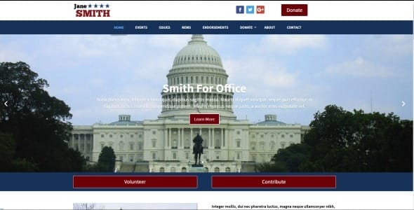 Political WordPress Themes for State or Congressional Office