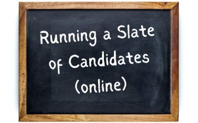 Running a Slate of Candidates Online – The Pros and Cons