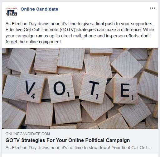 election day political campaign social media post
