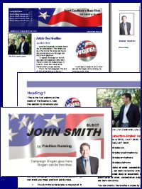 Political campaign press kit with candidate information