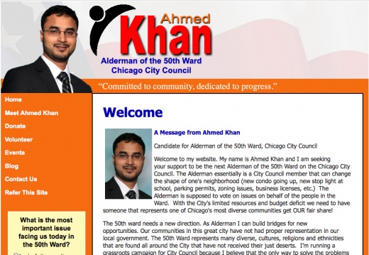 Ahmed Khan, Candidate for Alderman of the 50th Ward Chicago