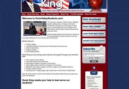 Derek King Victor Valley Union High School District Board of