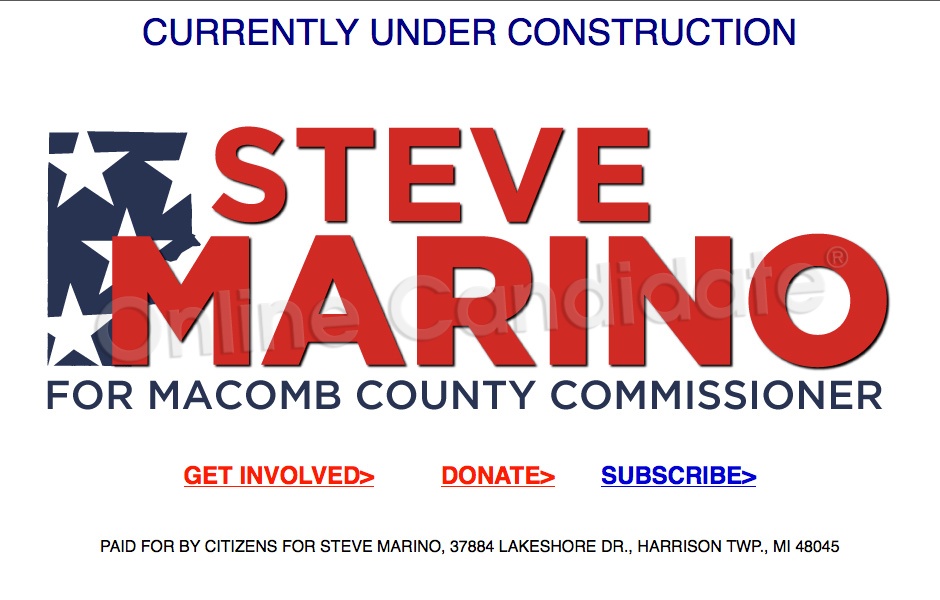 Custom Under Construction Page - Steve Marino for Macomb County