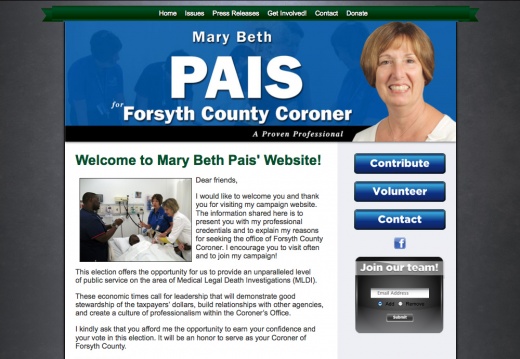 Mary Beth Pais for Forsyth County Coroner