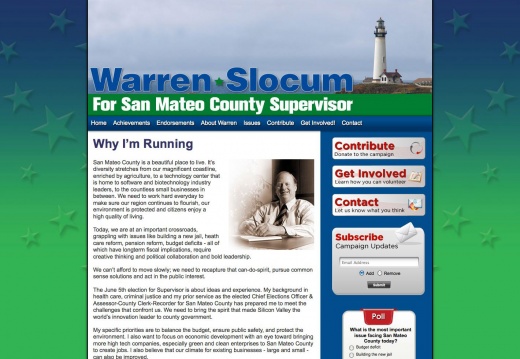 Warren Slocum for San Mateo County Supervisor
