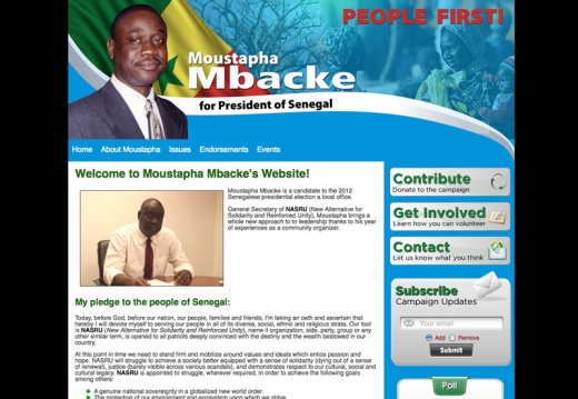Moustapha Mbacke for President of Senegal