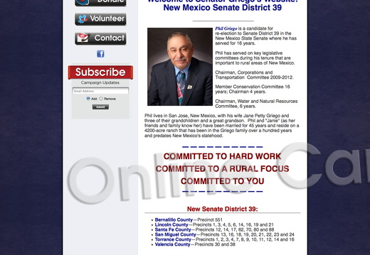 Senator Griego for New Mexico Senate District 39