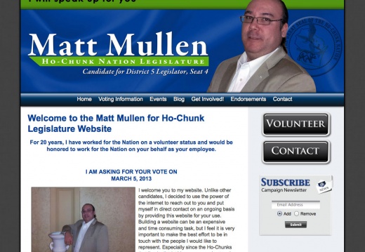 Matt Mullen for Ho-Chunk Legislature