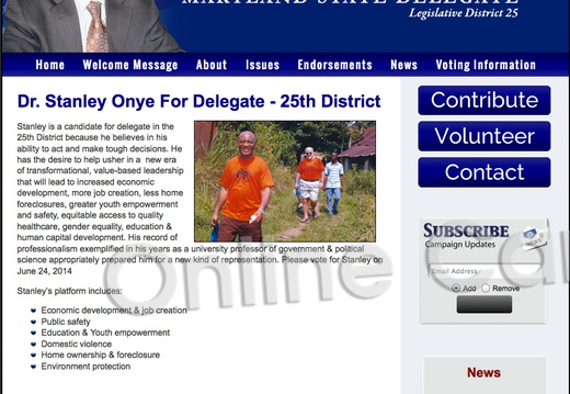 Dr Stanley Onye For Delegate  - 25th District