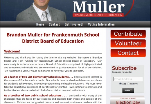 Brandon Muller for Frankenmuth School District Board of Education