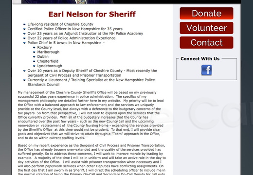 Earl Nelson for Cheshire County Sheriff