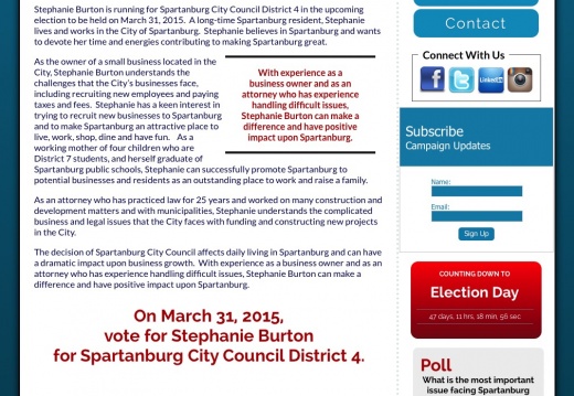 Stephanie Burton for Spartanburg City Council District 4