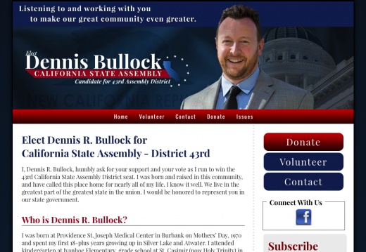 Dennis R. Bullock for California State Assembly - District 43rd
