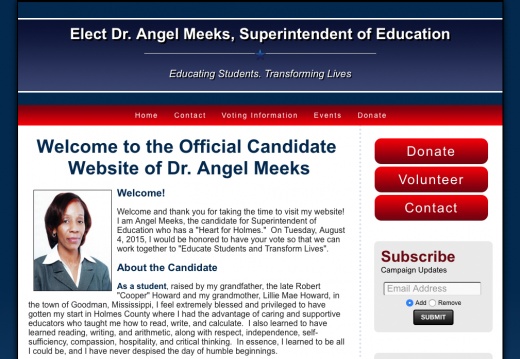 Elect Dr. Angel Meeks, Superintendent of Education