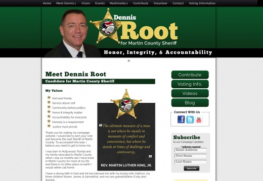 Dennis Root for Martin County Sheriff