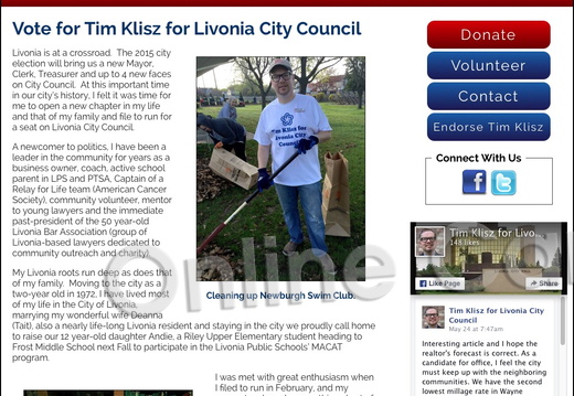 Tim Klisz for Livonia City Council
