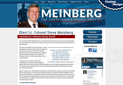 Elect Lt. Colonel Steve Meinberg for Jefferson County Sheriff