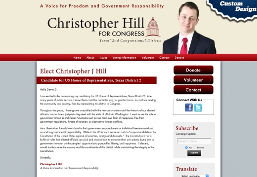 Elect Christopher J Hill Candidate for US House of Representatives, Texas District 2