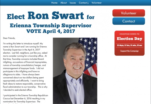 Ron Swart for Erienna Township Supervisor