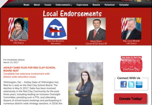 Ashley Sabo for Red Clay School Board