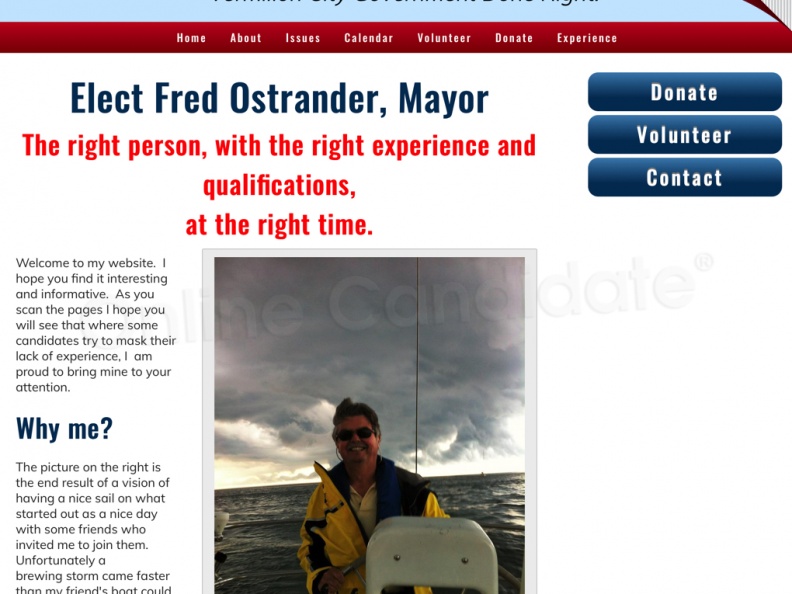  Elect Fred Ostrander Mayor of Vermilion