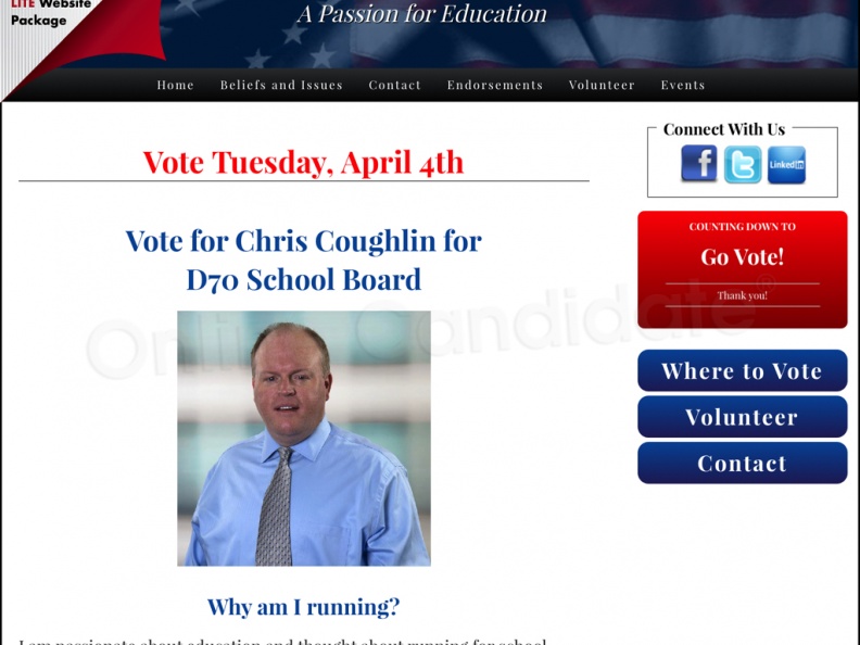 Chris Coughlin for D70 School Board