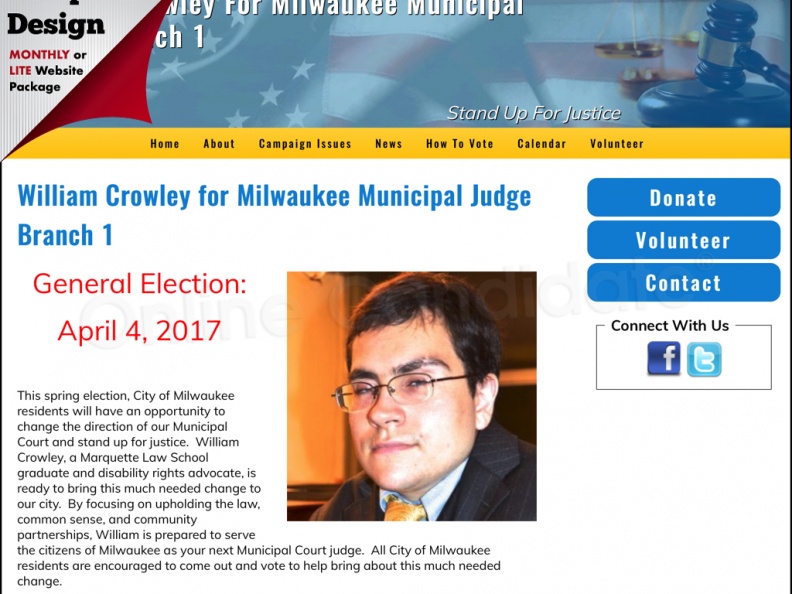 William Crowley For Milwaukee Municipal Judge Branch 1