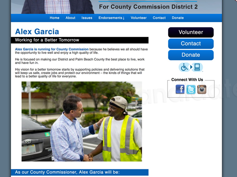 Alex Garcia is running for County Commission