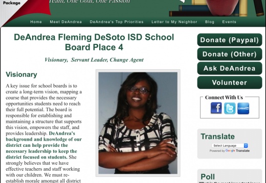 DeAndrea Fleming DeSoto ISD School Board Place 4