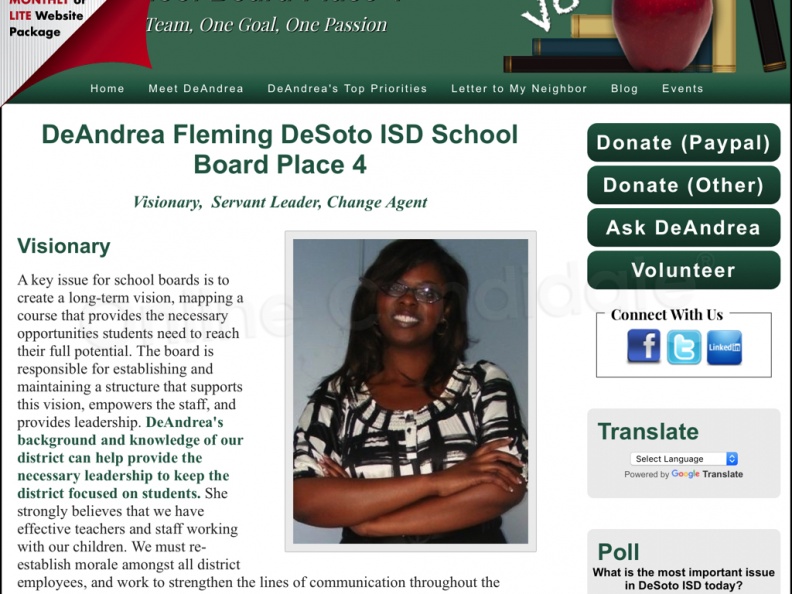 DeAndrea Fleming DeSoto ISD School Board Place 4