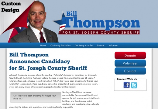 Bill Thompson Announces Candidacy for St. Joseph County Sheriff
