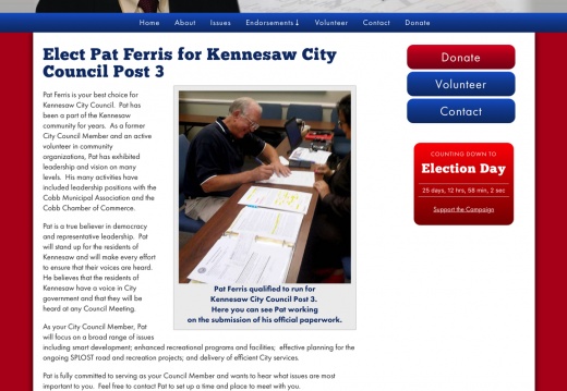 Pat Ferris for Kennesaw City Council Post 3