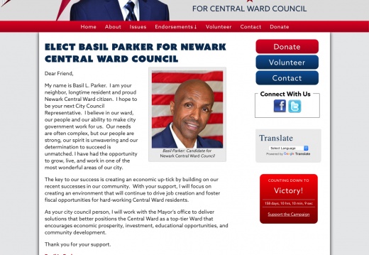 Basil Parker for Newark Central Ward Council