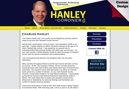 Charlie Hanley for Tazewell County Coroner