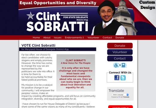 Clint Sobratti for Maryland House of Delegate District #39