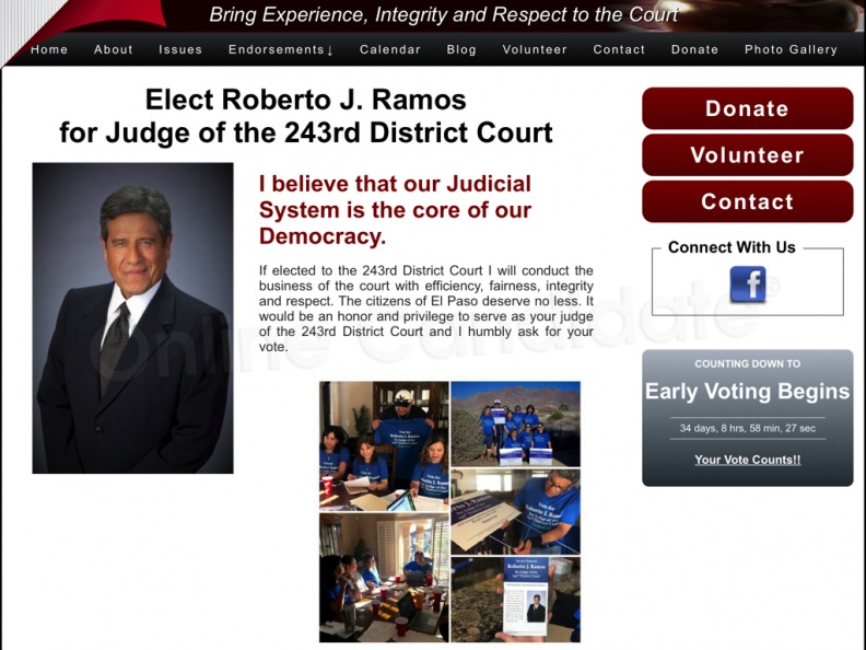 Roberto J. Ramos for Judge of the 243rd District Court