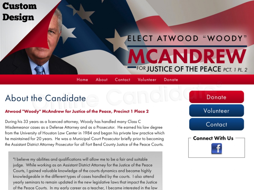 Atwood &quot;Woody&quot; McAndrew for Justice of the Peace, Precinct 1 Place 2