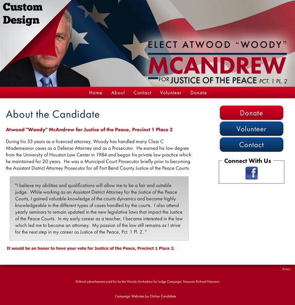 Atwood "Woody" McAndrew for Justice of the Peace, Precinct 1 Place 2.jpg