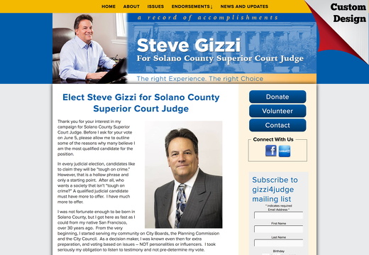 Steve Gizzi for Solano County Superior Court Judge