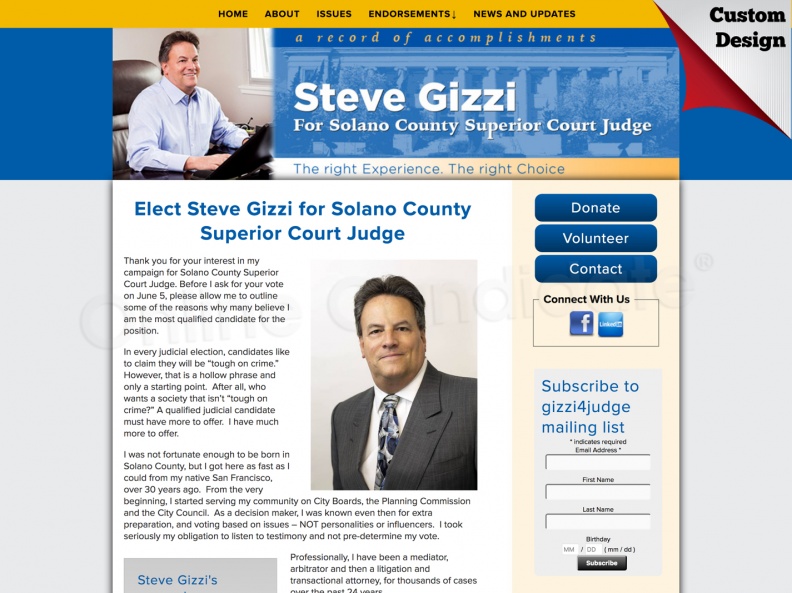Steve Gizzi for Solano County Superior Court Judge